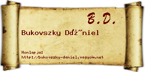 Bukovszky Dániel névjegykártya
